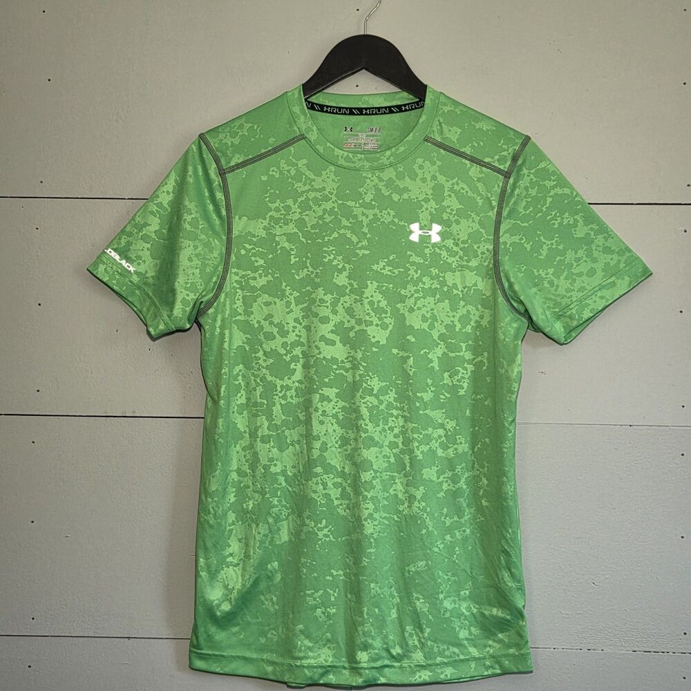 Under Armour HeatGear ColdBlack Fitted Compression Green Camo Tee Men's S